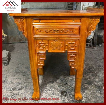 Tủ thờ gia tiên hương đá